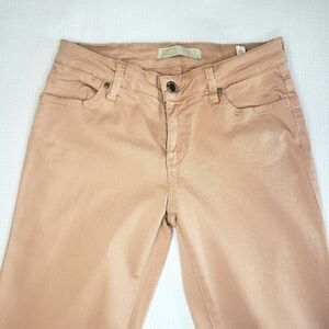 Zara Women's 2-4US 34 EUR Nude Blush Stretchy Skinny Jeans Denim Pants